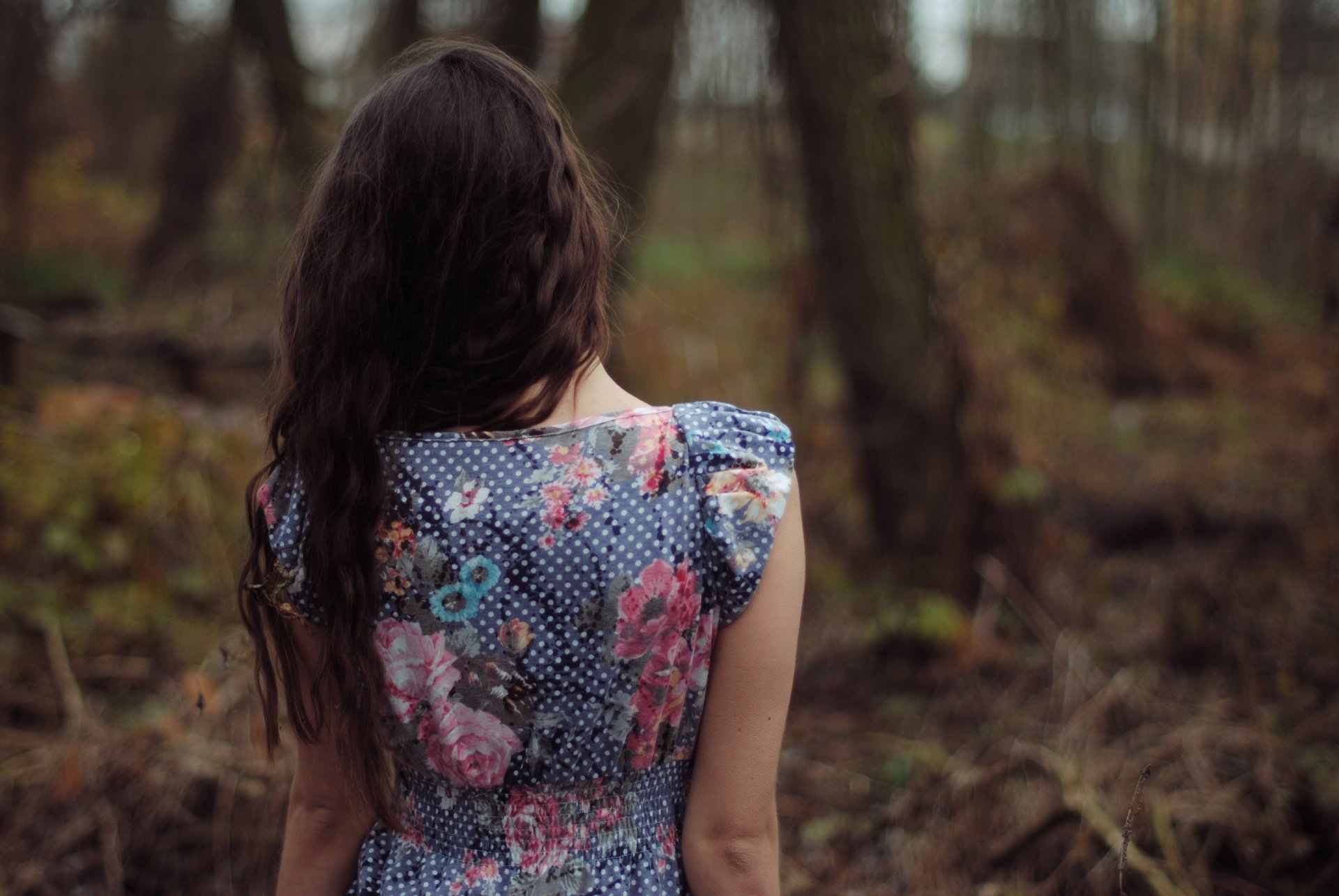 mädchen rücken wald haare