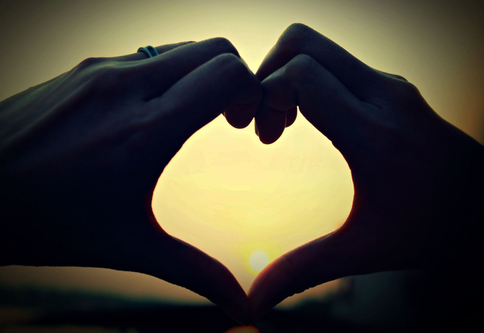 moods girl hands heart heart silhouette sun sunset background love wallpaper widescreen fullscreen widescreen