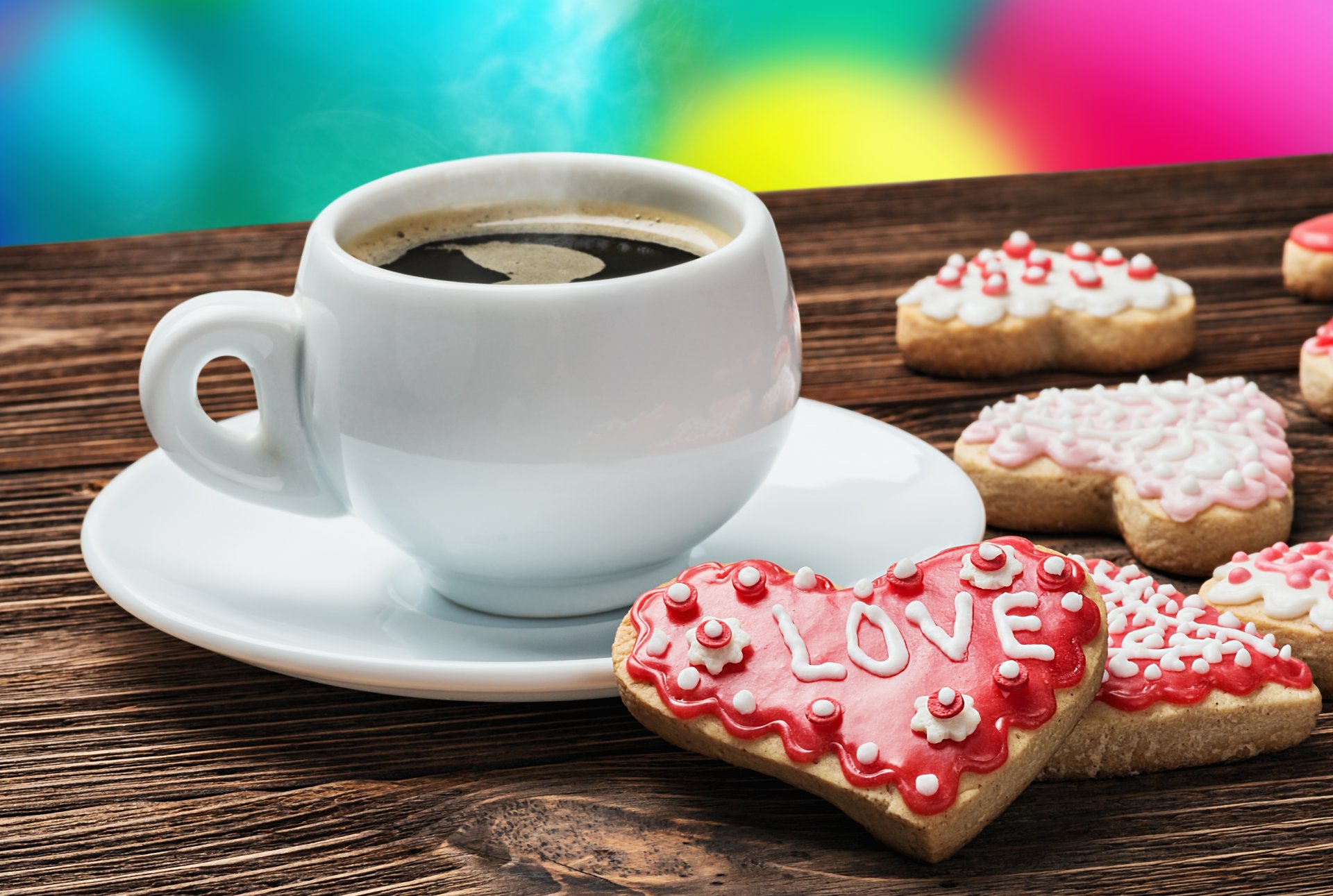 coffee cup cookies love