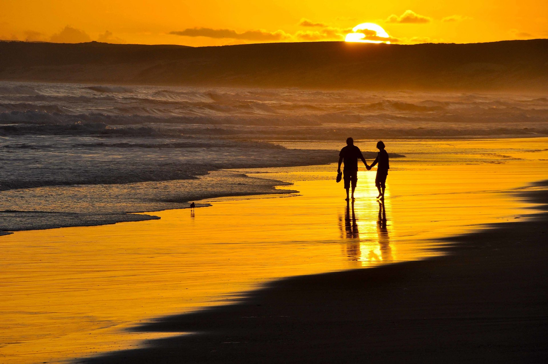 beach night girl guy two romance a romantic walk on the beach