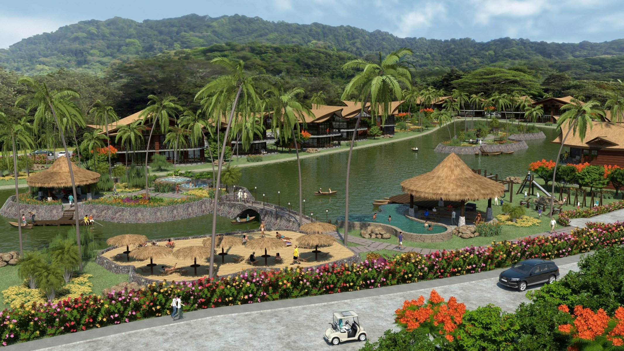 palm water park pool sports relax los lagos lakes of hacienda matapalo