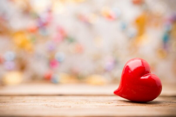 Red heart on a cheerful background