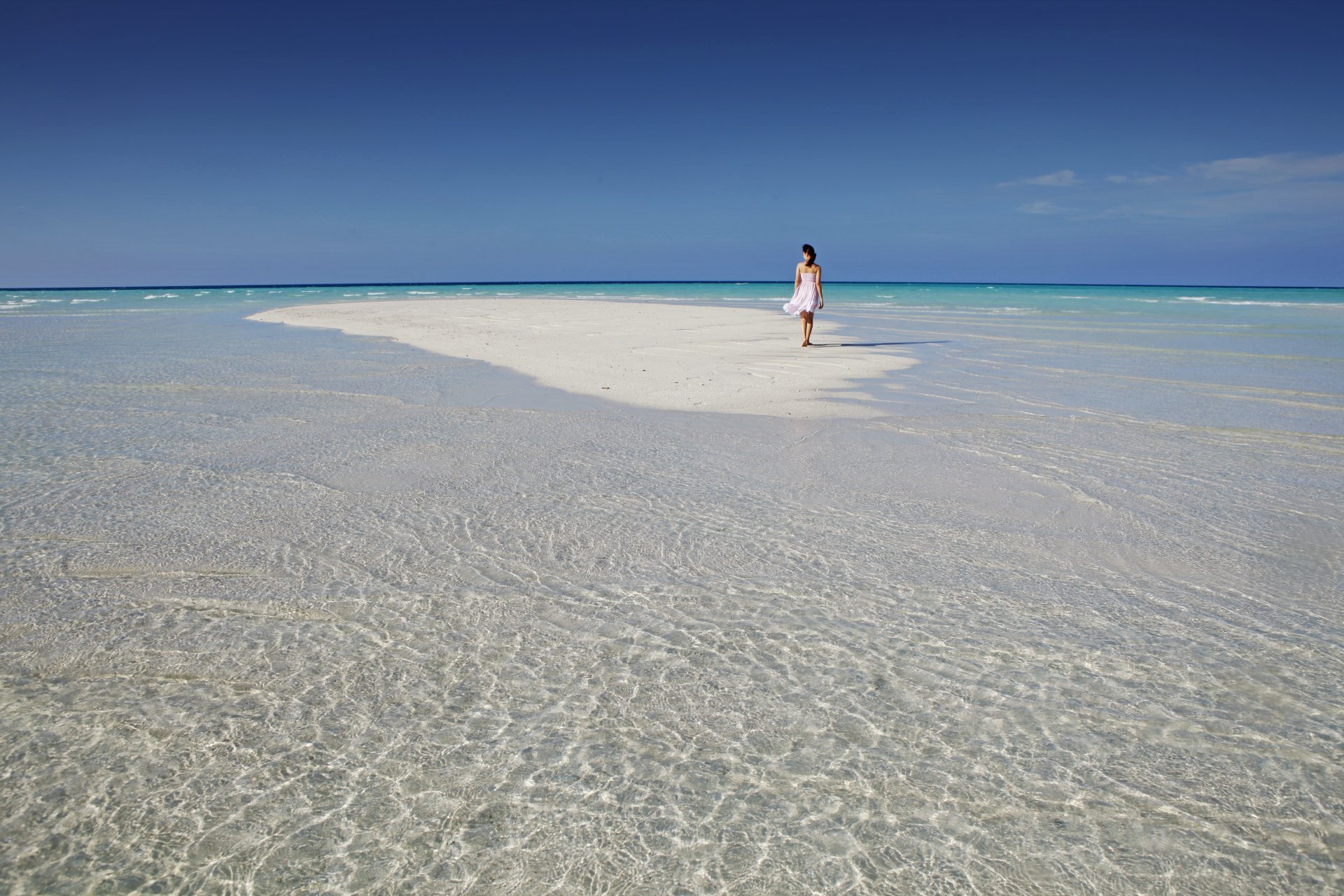 maldives ocean beach sand water clouds girl background wallpaper widescreen fullscreen widescreen widescreen