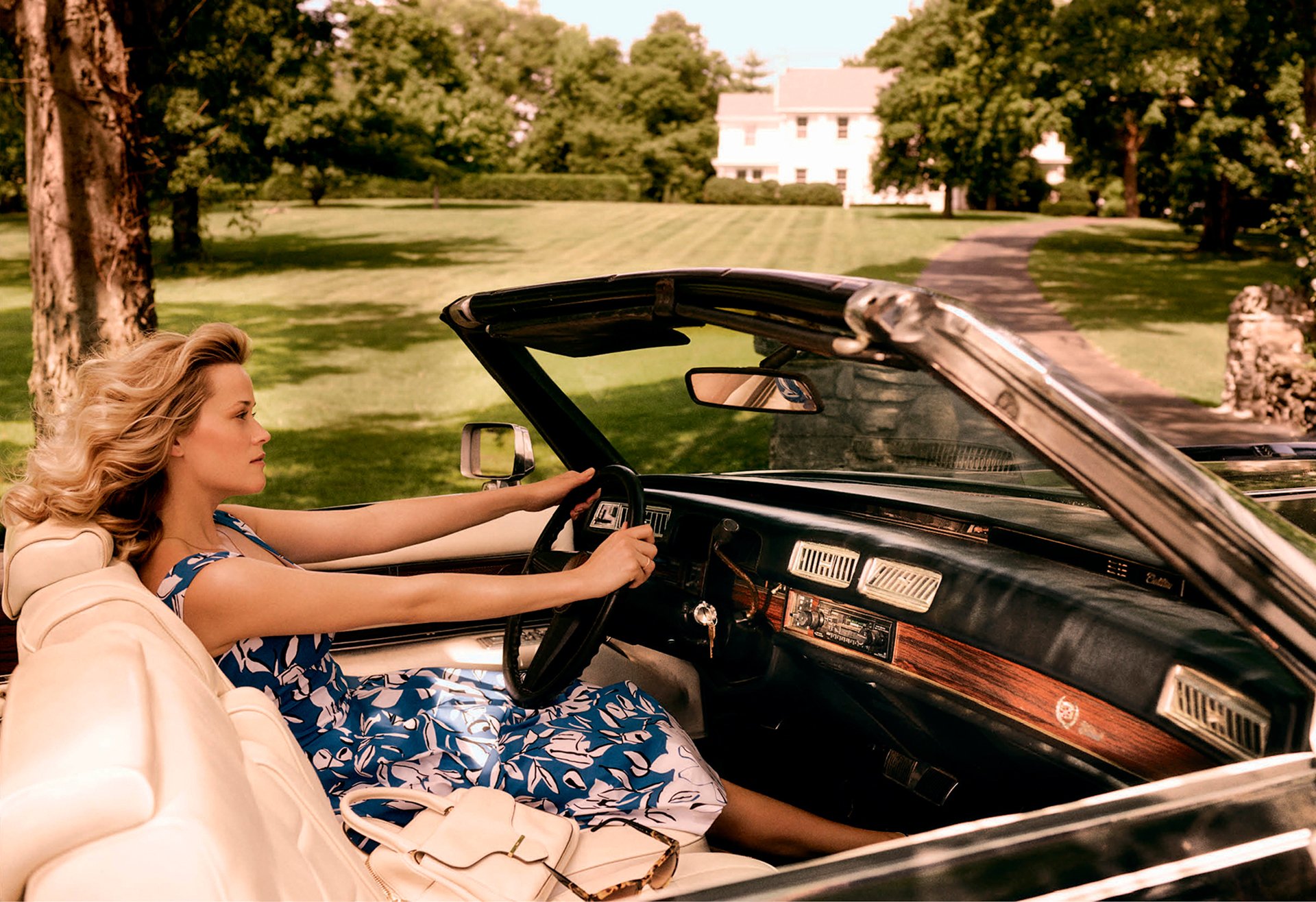 reese witherspoon car photoshoot vogue