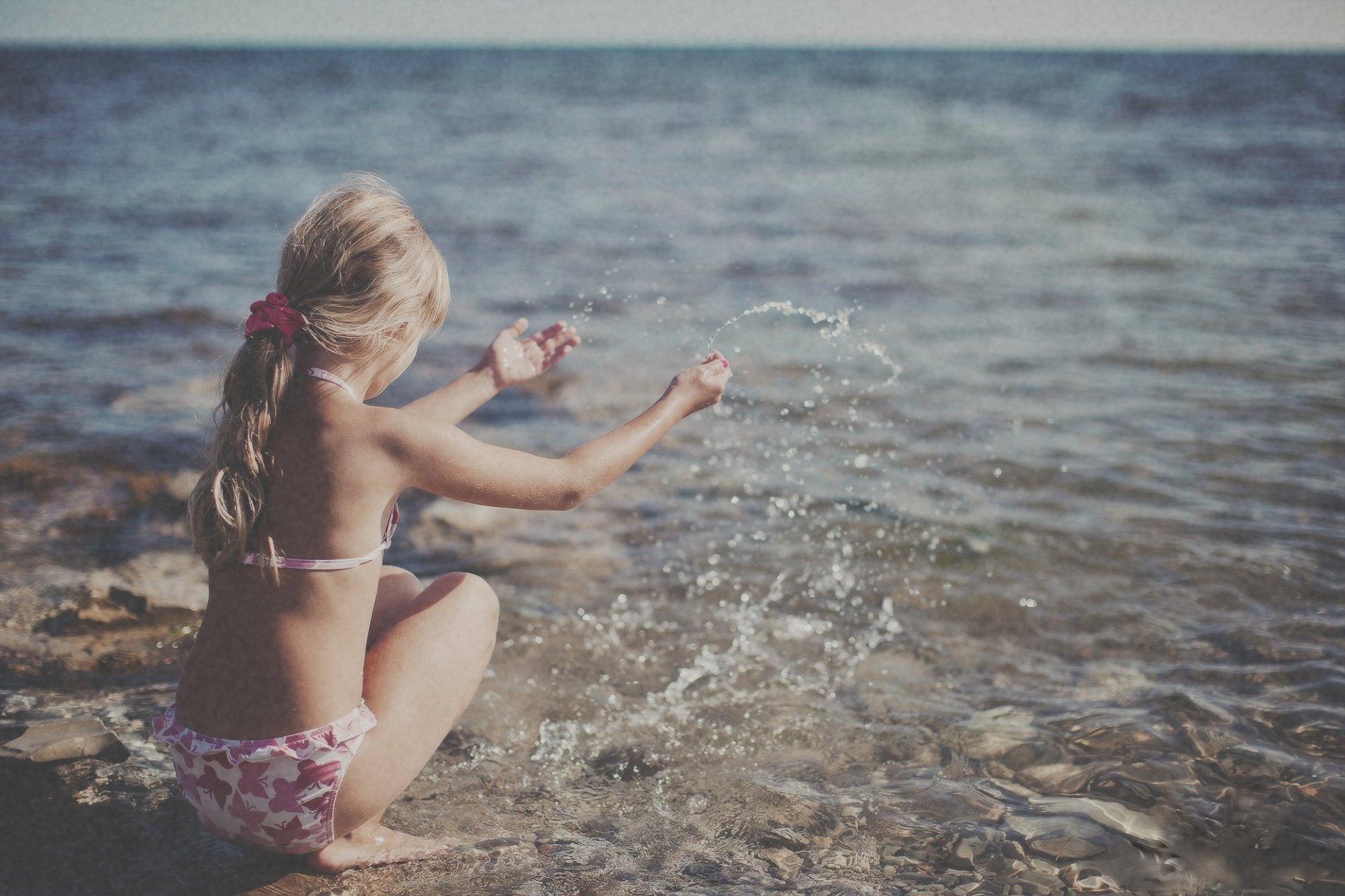 girl happiness sun beach