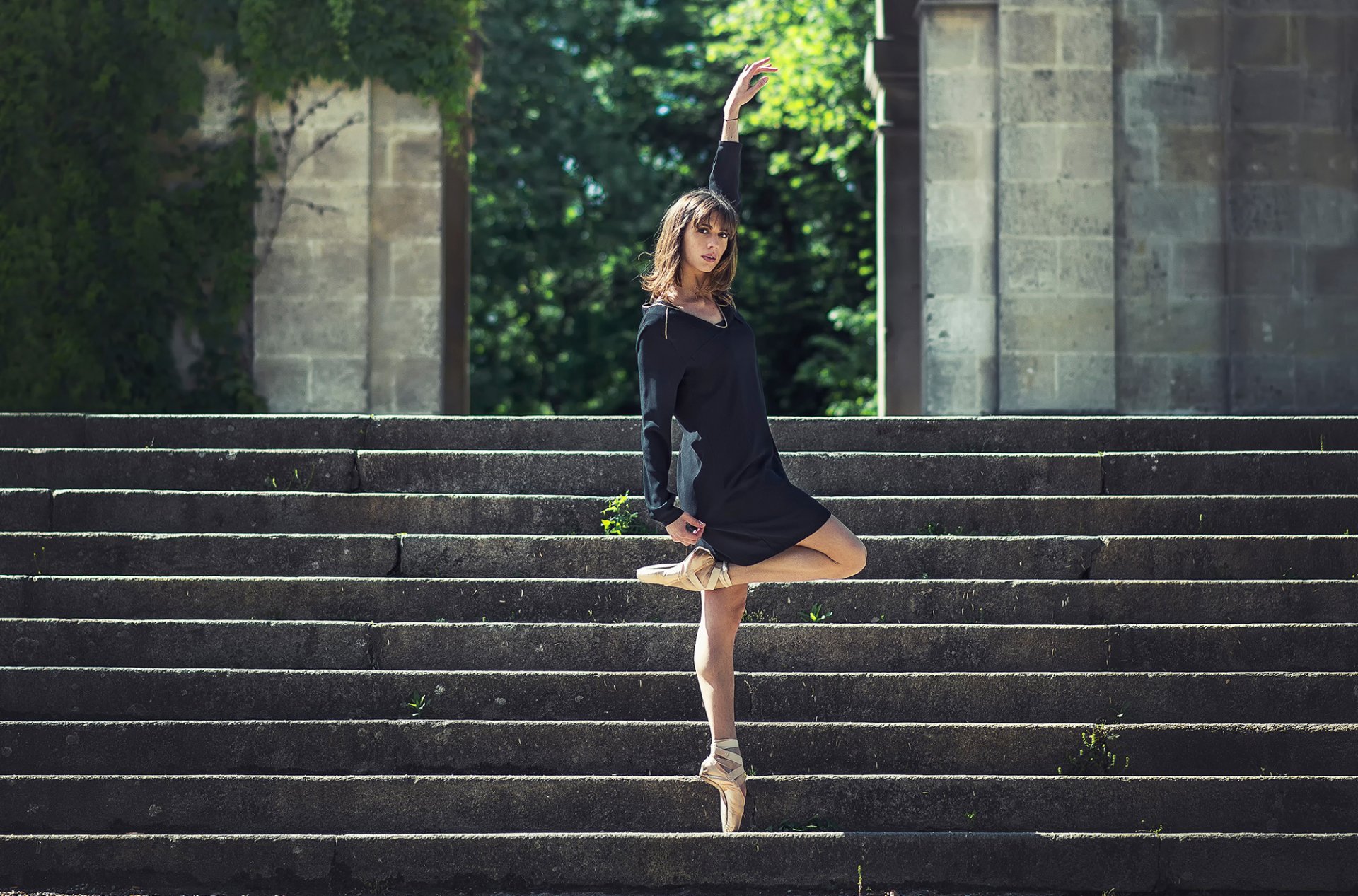 un danseur de ballet de danse de pointes