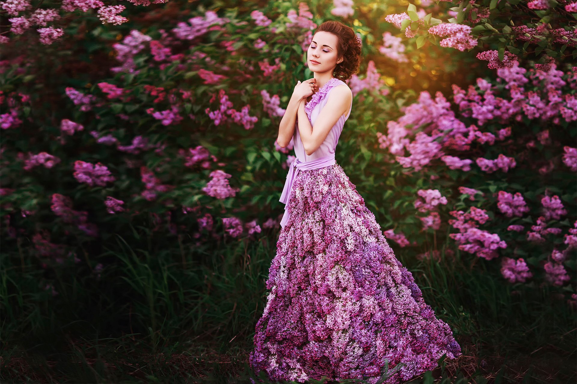 le lilas de rêve une robe de fille de fleurs lilas