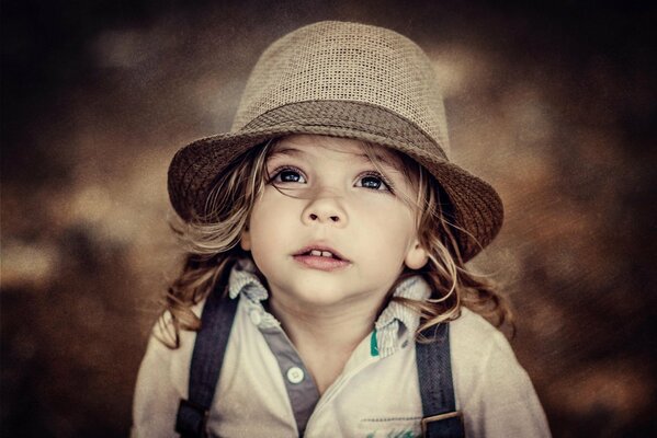 Portrait of a girl in a hat