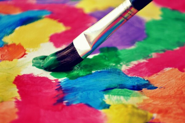 Papel pintado de gran formato color arco iris trabajo borla estado de ánimo positivo