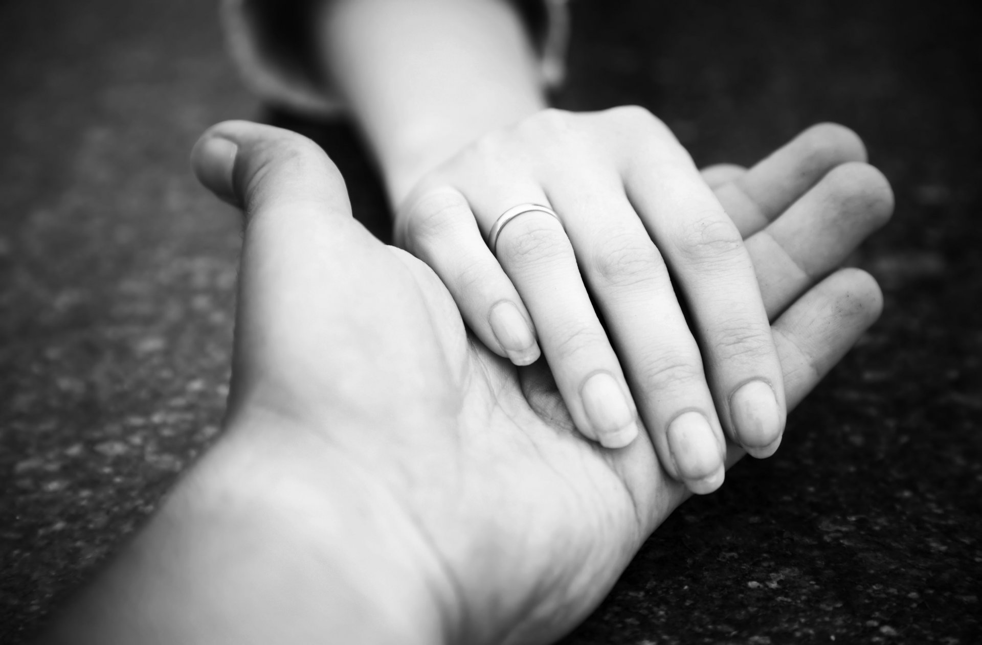 moods hand hands girl woman guy man couple couple bride wedding ring groom black and white background men love support tenderness warmth wallpaper widescreen fullscreen widescreen