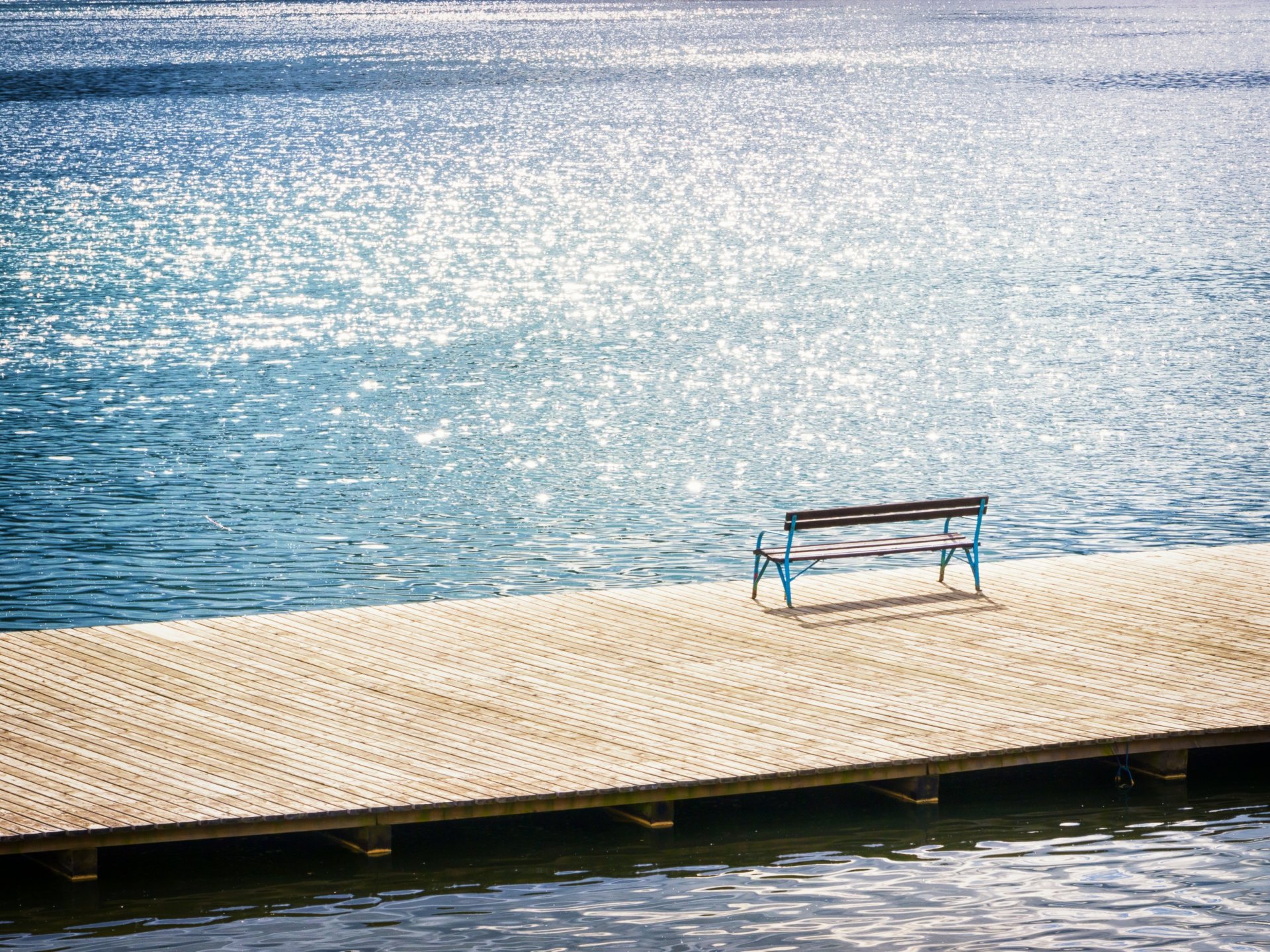 mood bench sea river water waves glare sun tranquility privacy silence relaxation background wallpaper widescreen fullscreen widescreen poster reflections privacy peace relaxation