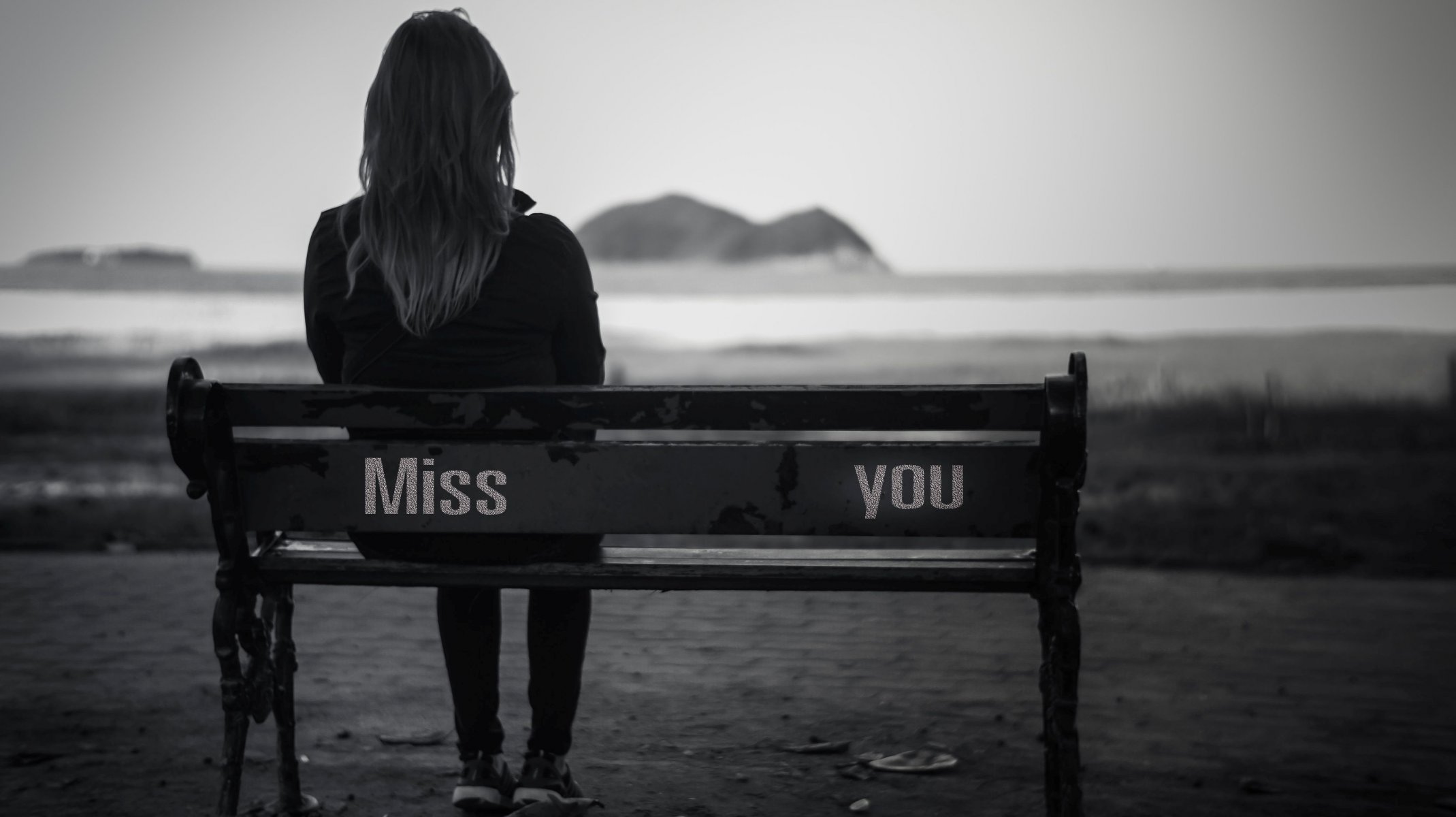 moods girl woman girl bench bench bench sadness sadness longing loneliness missing you black and white blur background wallpaper widescreen fullscreen widescreen