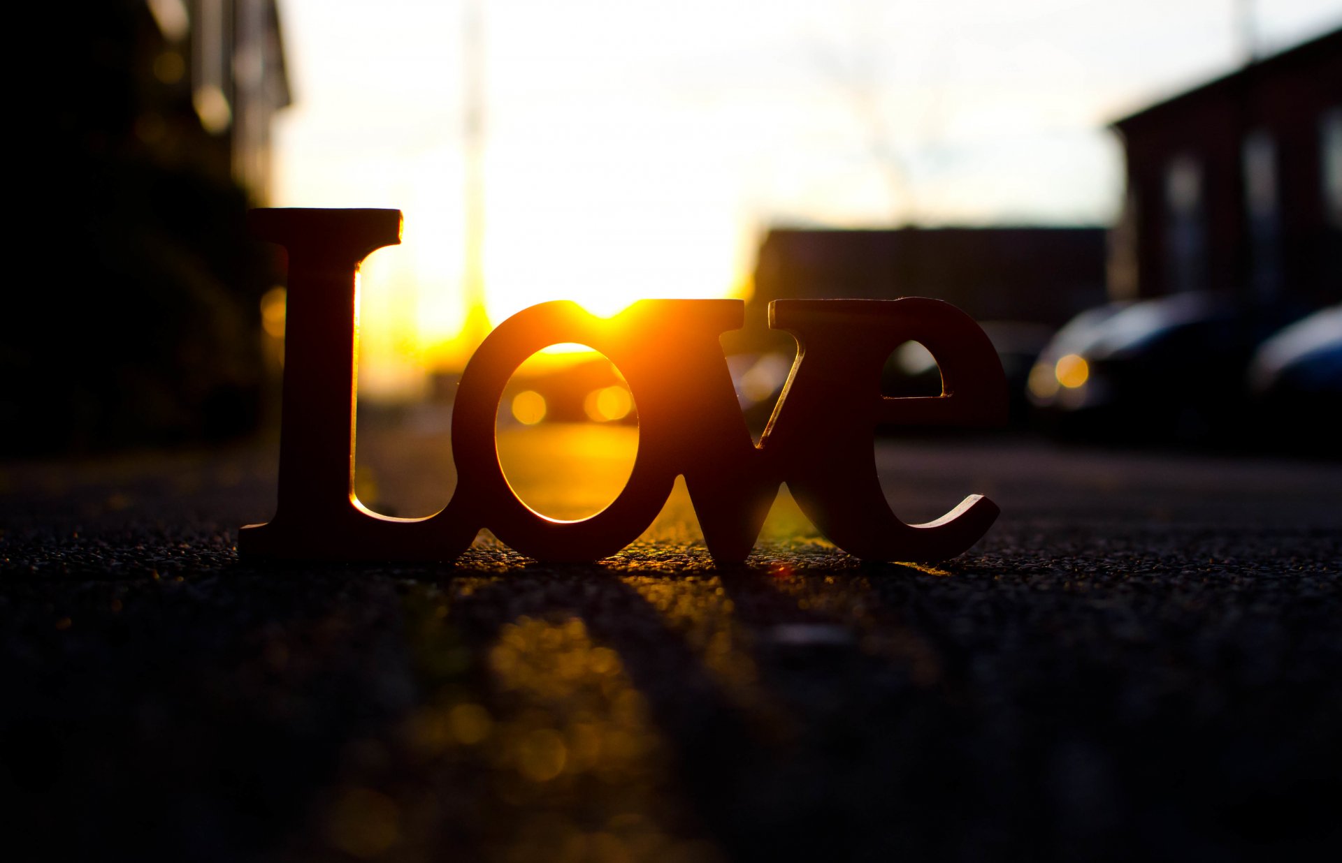 stimmungen liebe buchstaben straße straße sonne strahlen sonnenuntergang hintergrund tapete widescreen vollbild widescreen