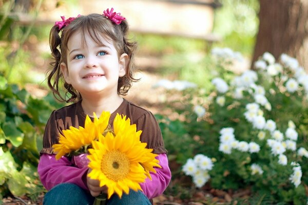 Enfants fleurs de notre vie