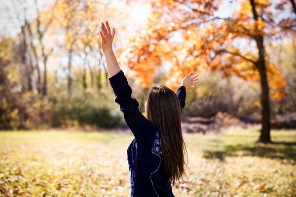 Autunno umore ragazza