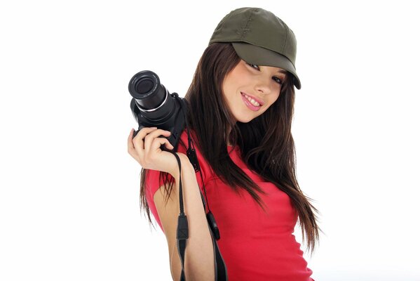 FOTOGRAFO RAGAZZA IN UN CAPPELLO