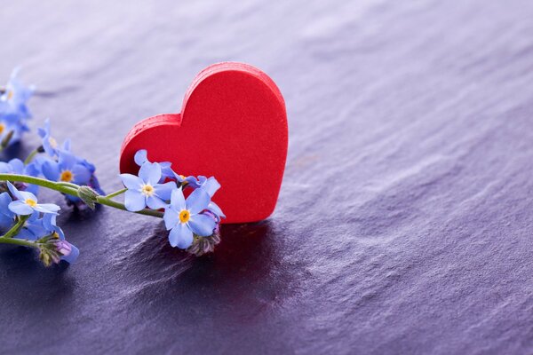 Изображение сердца с цветком любовь