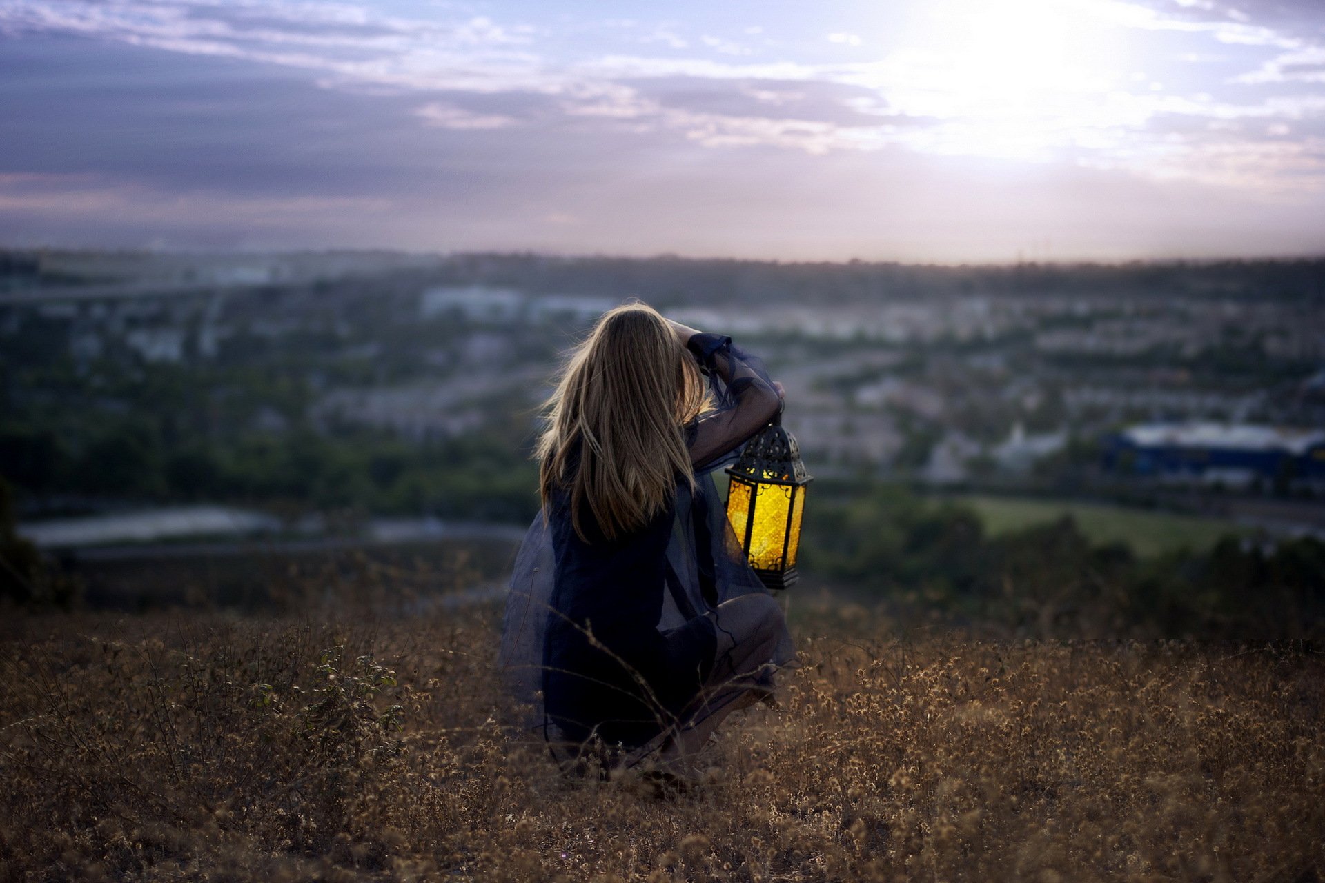 fille lampe humeur