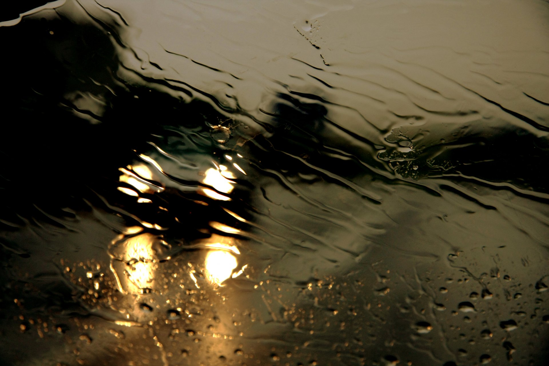 noche camino lluvia lluvia vidrio agua gotas corrientes