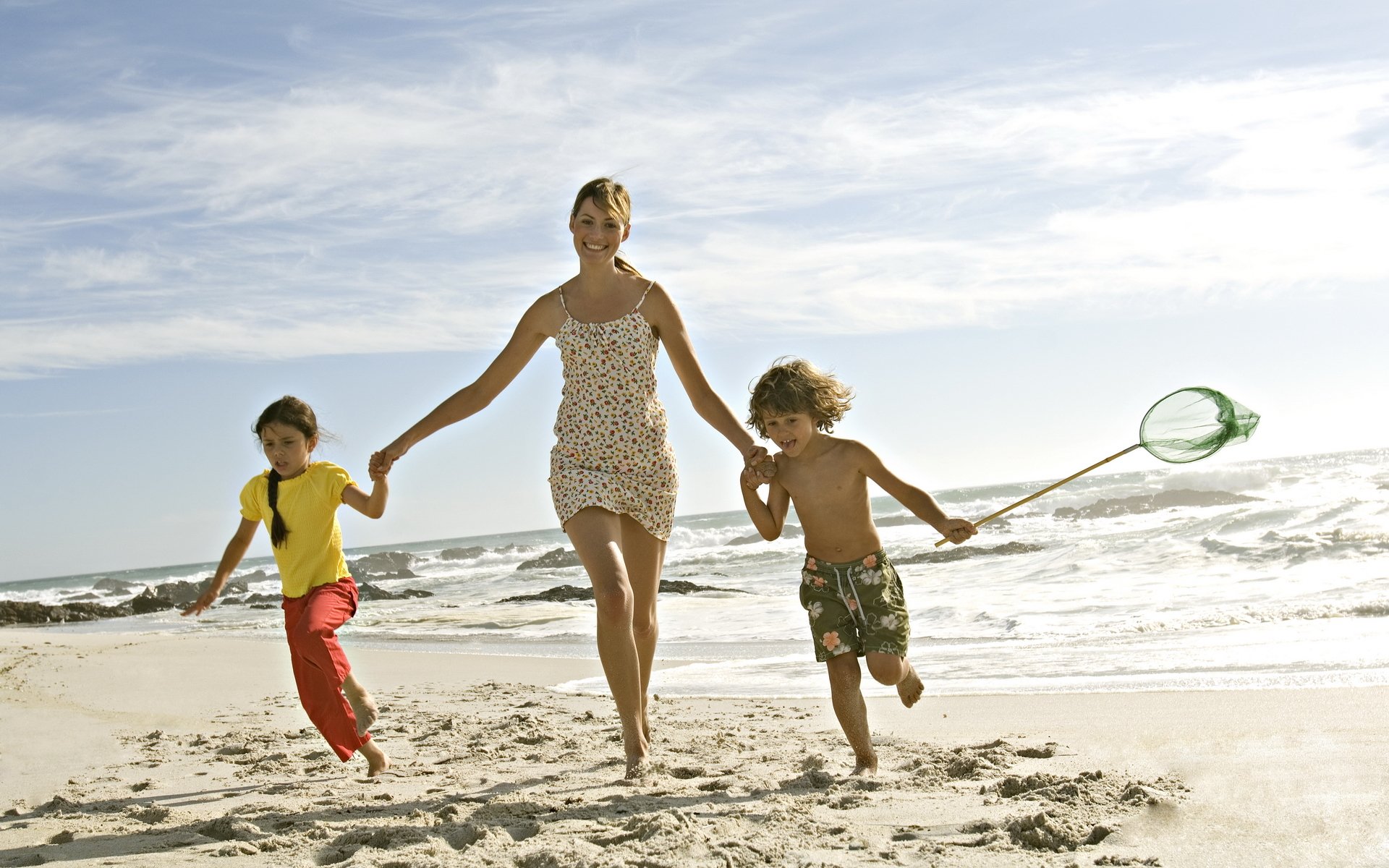 stimmung familie mädchen kinder kind strand sand meer