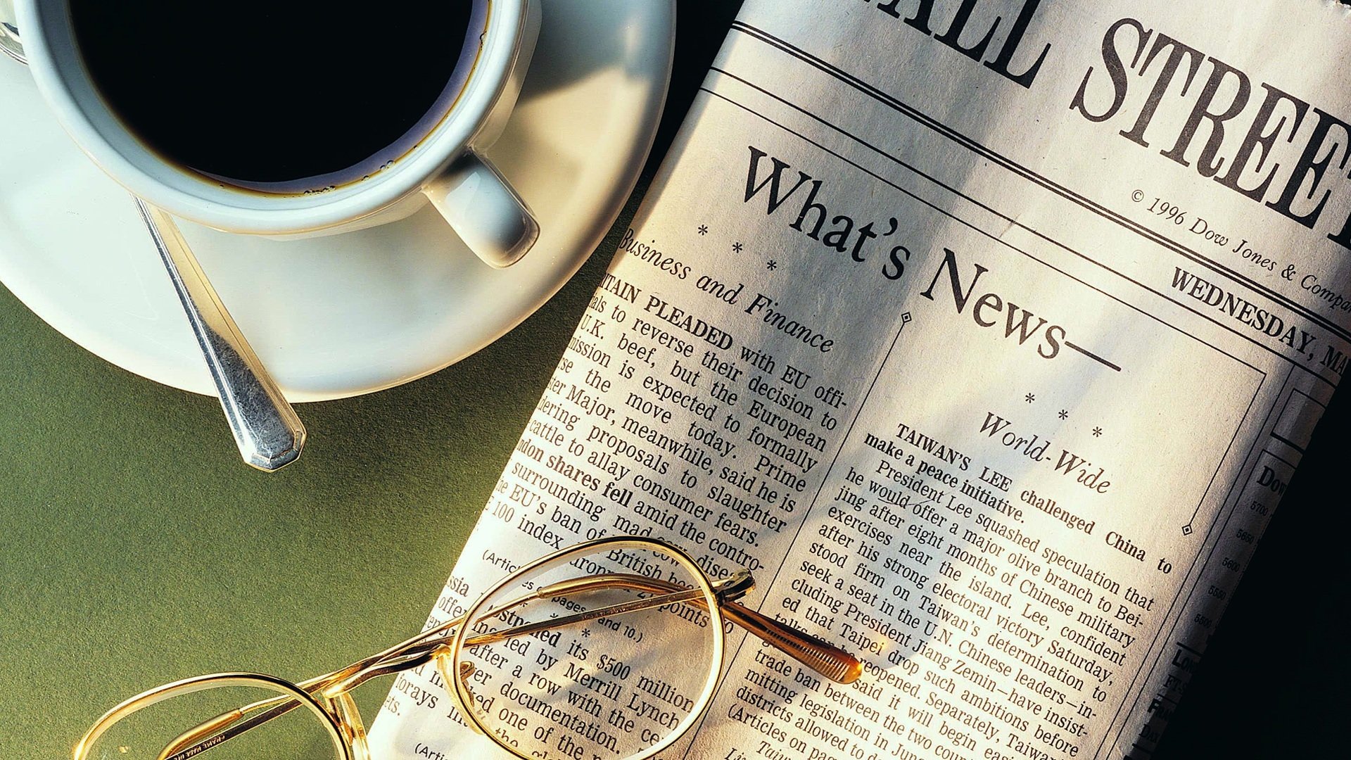 newspapers coffee cup spoon sunglasses 1920x1080 news cup holder