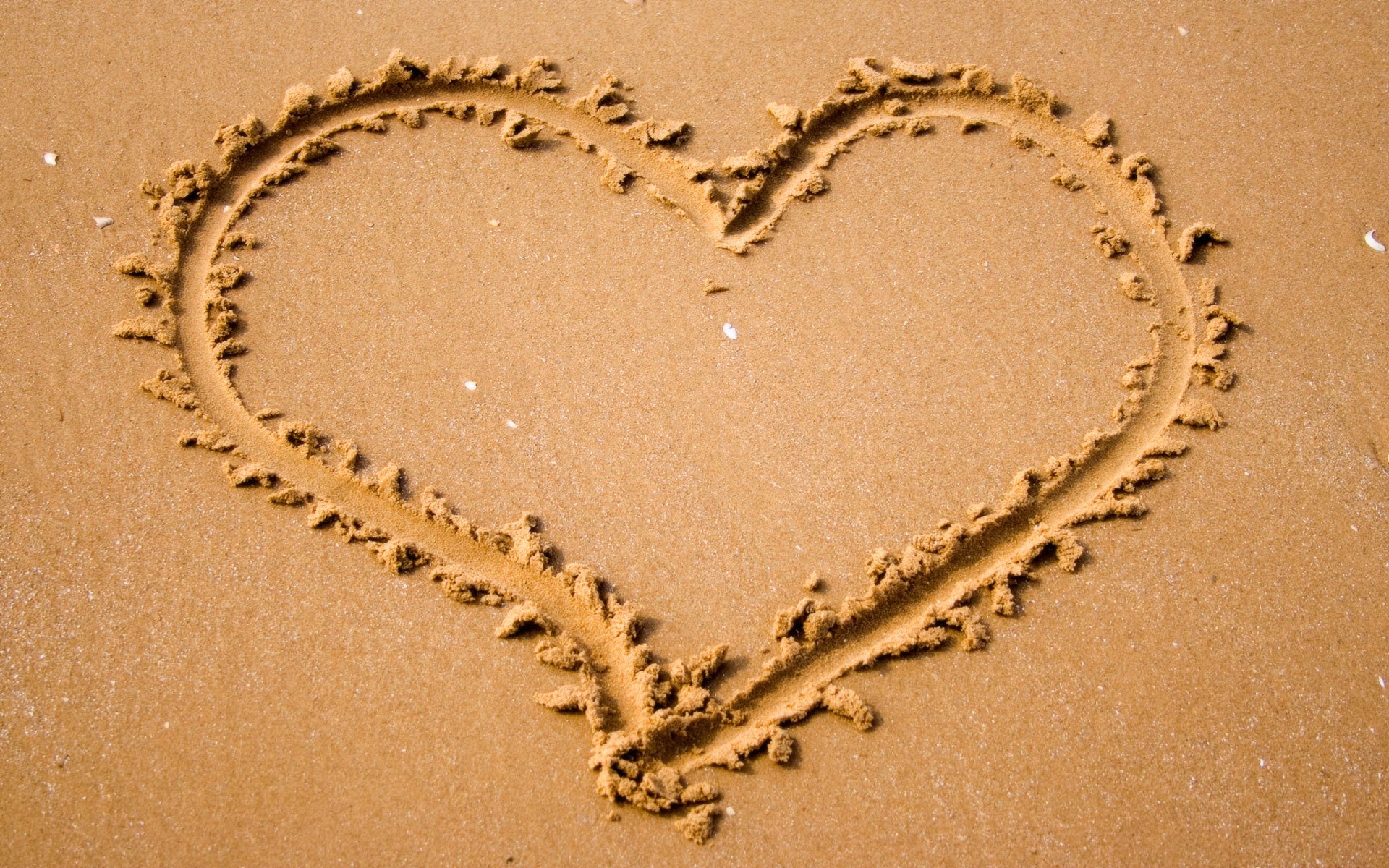 heart sand written heart nature mood