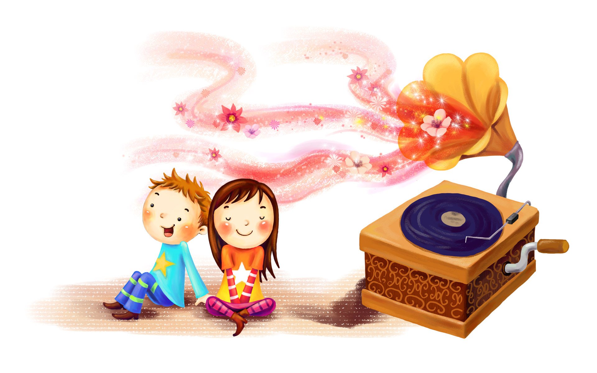 picture children girl boys happiness together vortices blush gramophone album