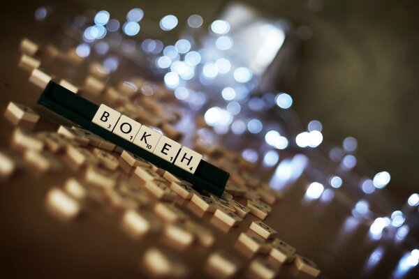 Cubes with letters on the table