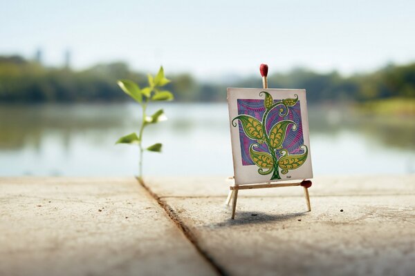 Creative drawing on a sprout canvas