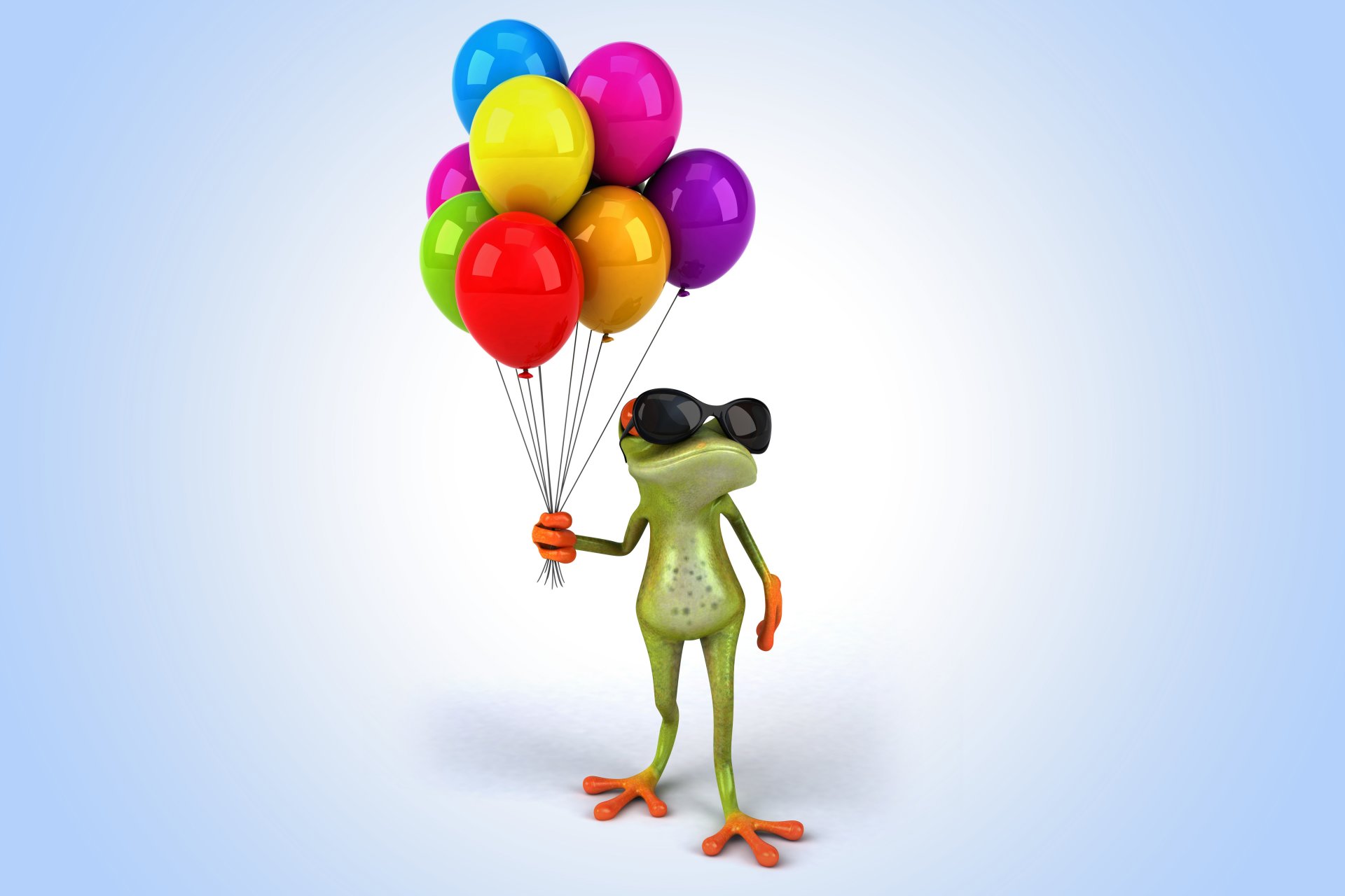 3d la grenouille ballons