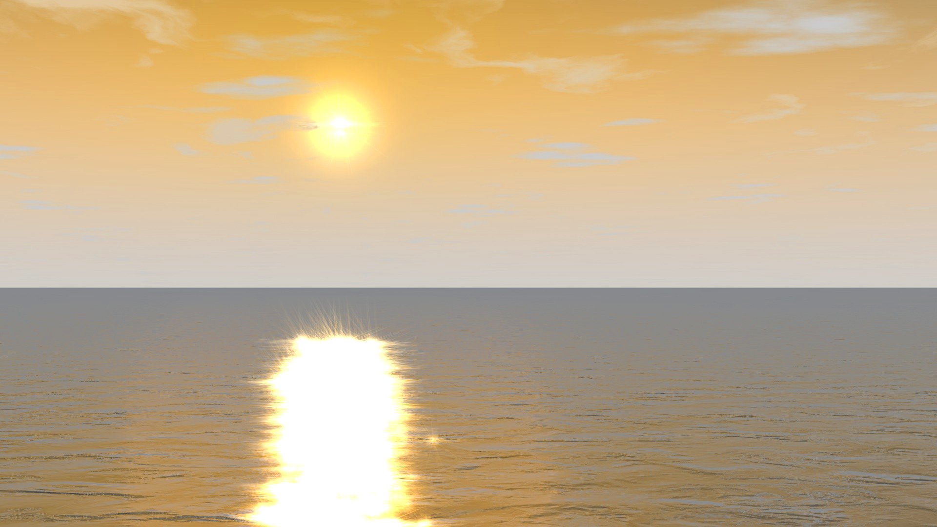 Отражение Солнца В Воде