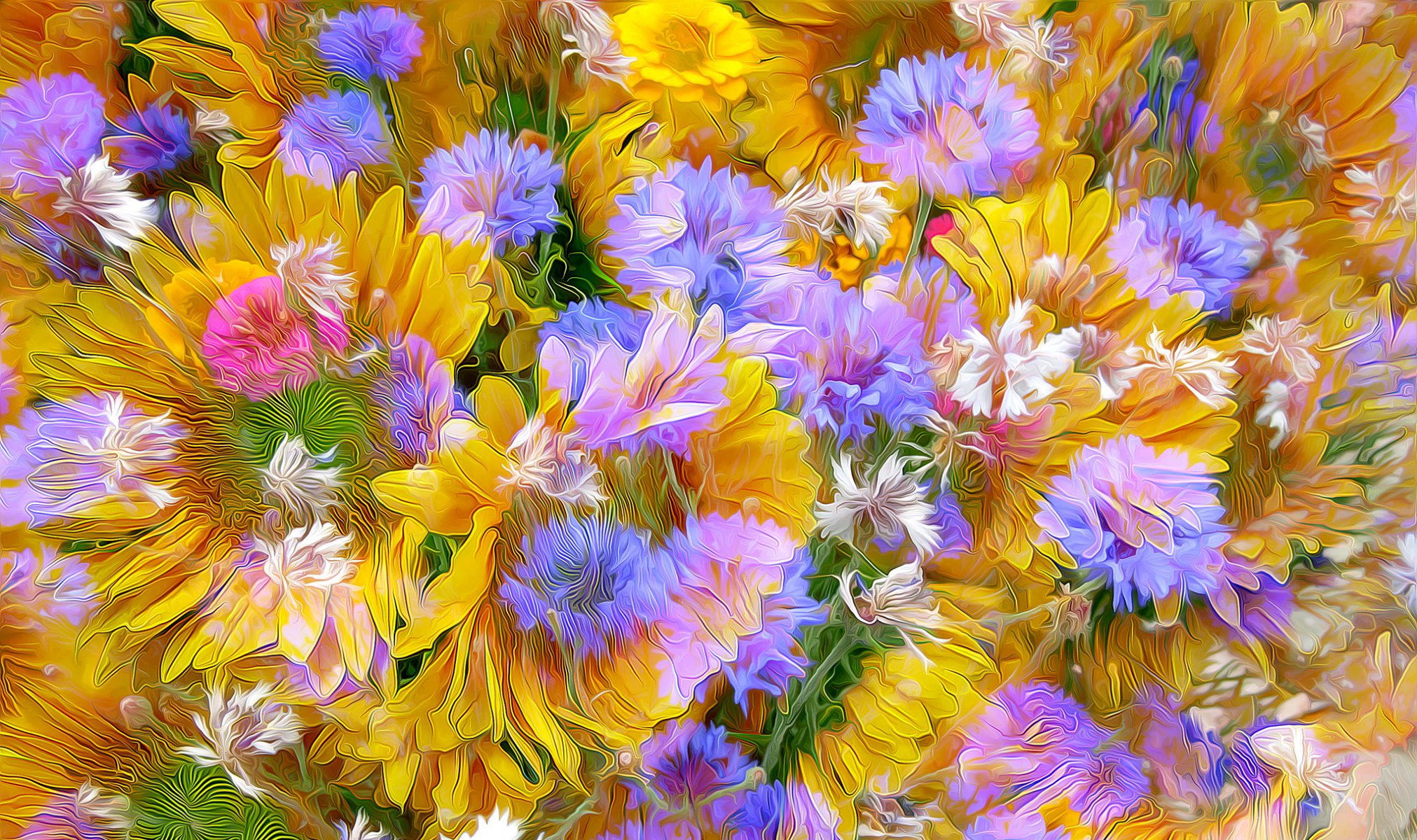 wiese blumen blütenblätter blumenbeet natur