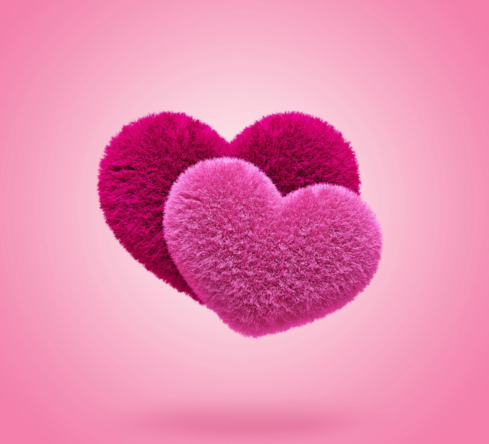 esponjoso corazones rosa 3d amor corazones