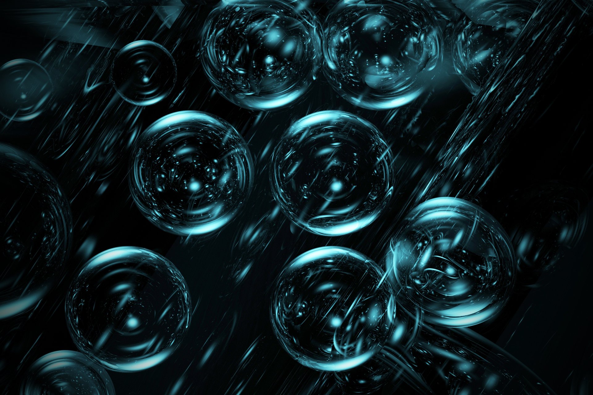 balls bubbles reflection of rendering