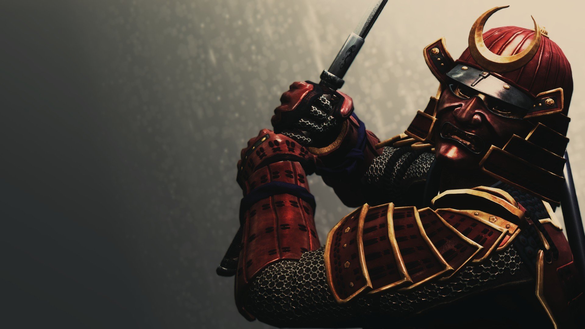 amurai armour helmet background rendering