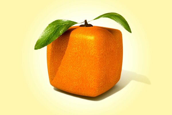 Orange in Form einer geometrischen Figur