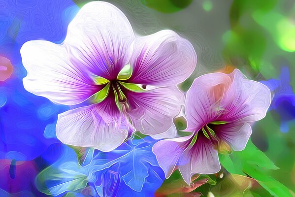 Zarte, violette Blüten