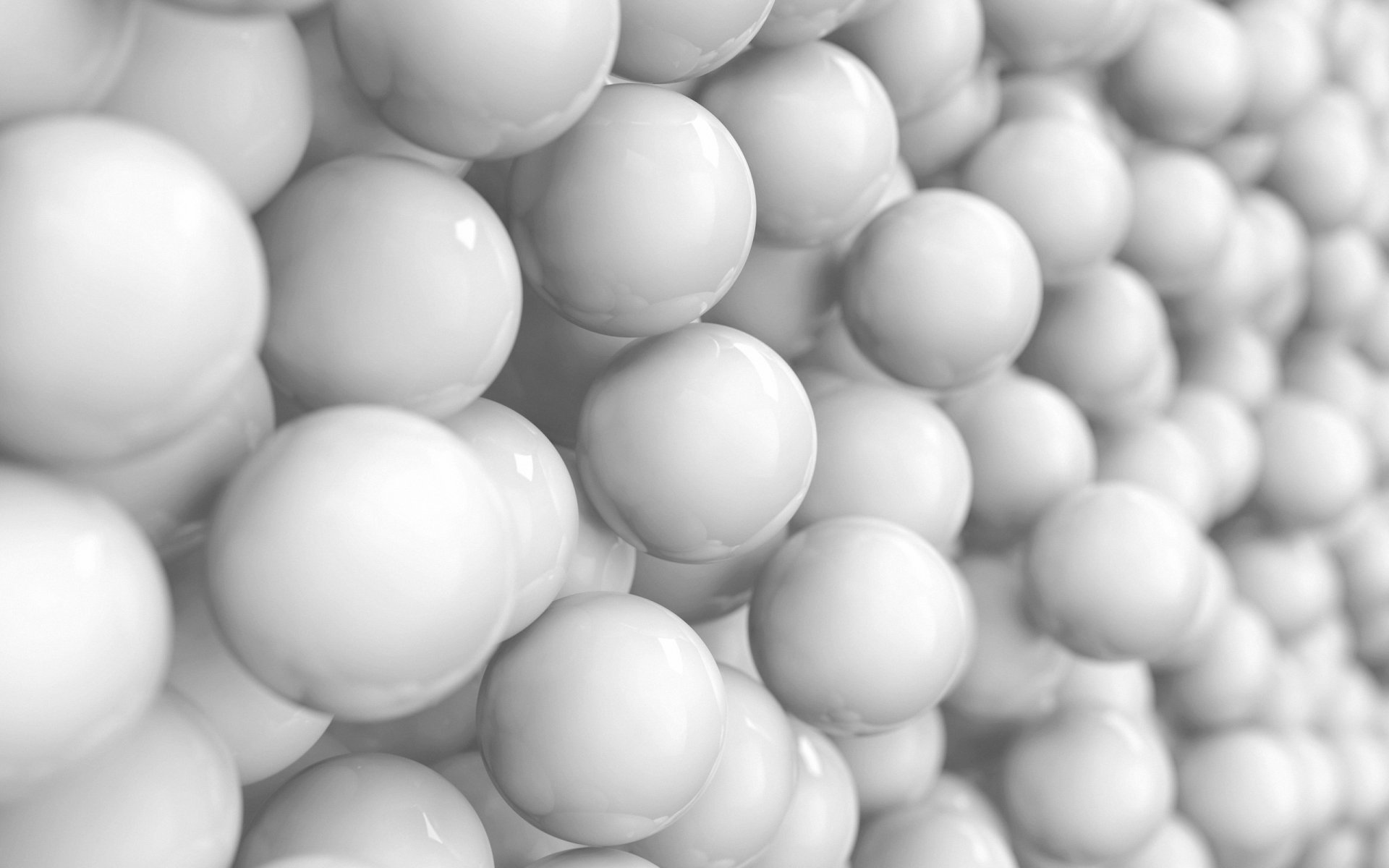 render balls 3d graphics black and white