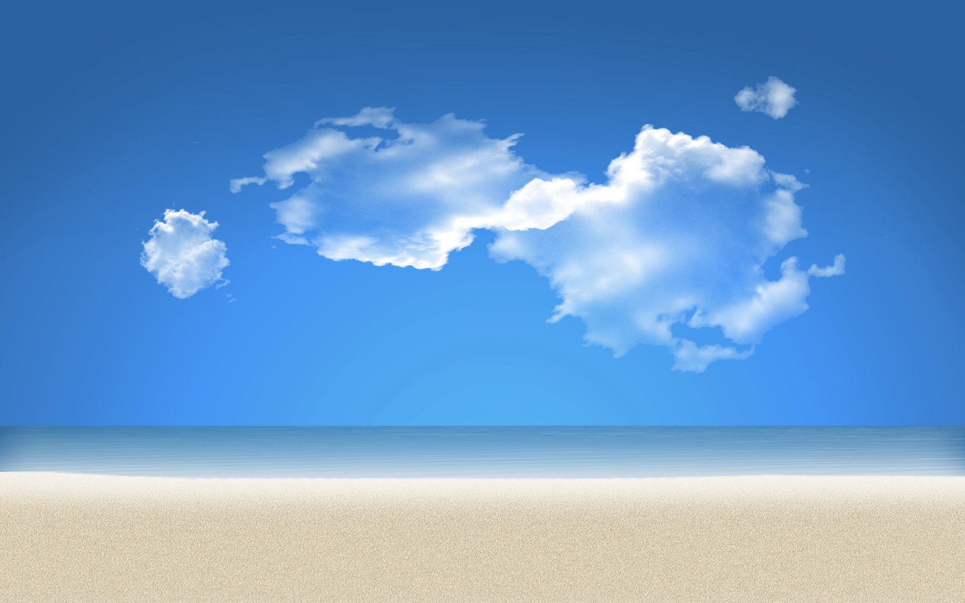 beach sand sea water sky cloud