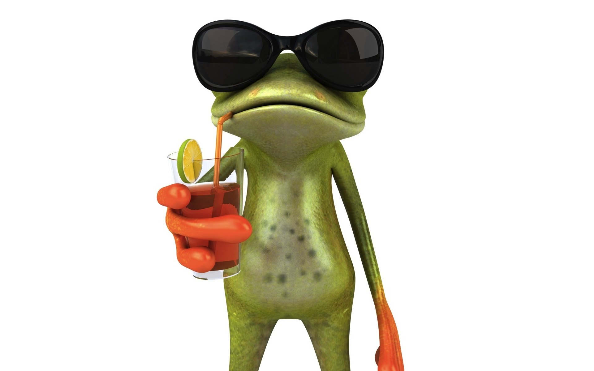 freier frosch 3d frosch grafik brille saft cocktail