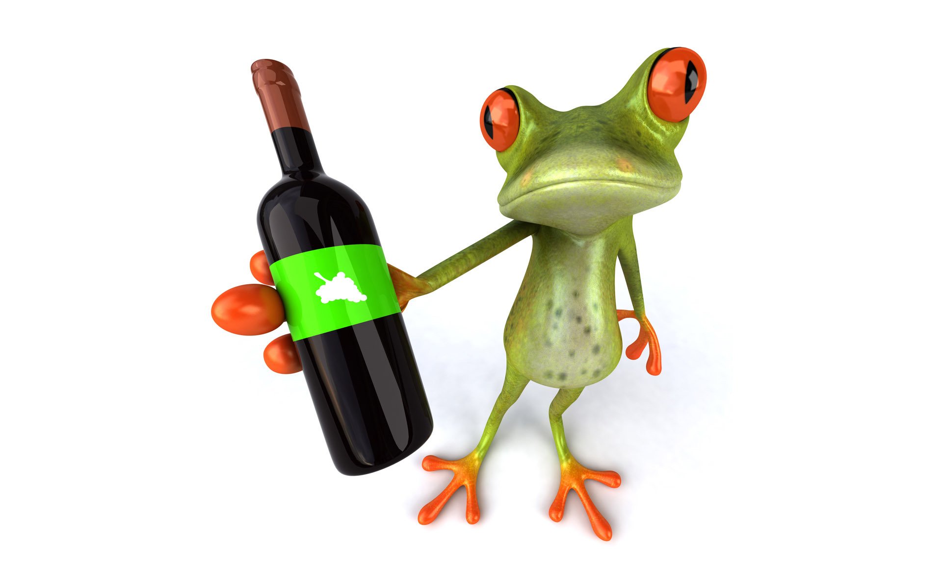 gratuit grenouille 3d grenouille graphiques bouteille vin