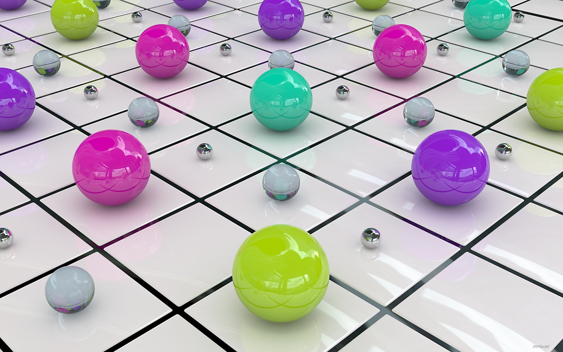 quares balls colored graphic