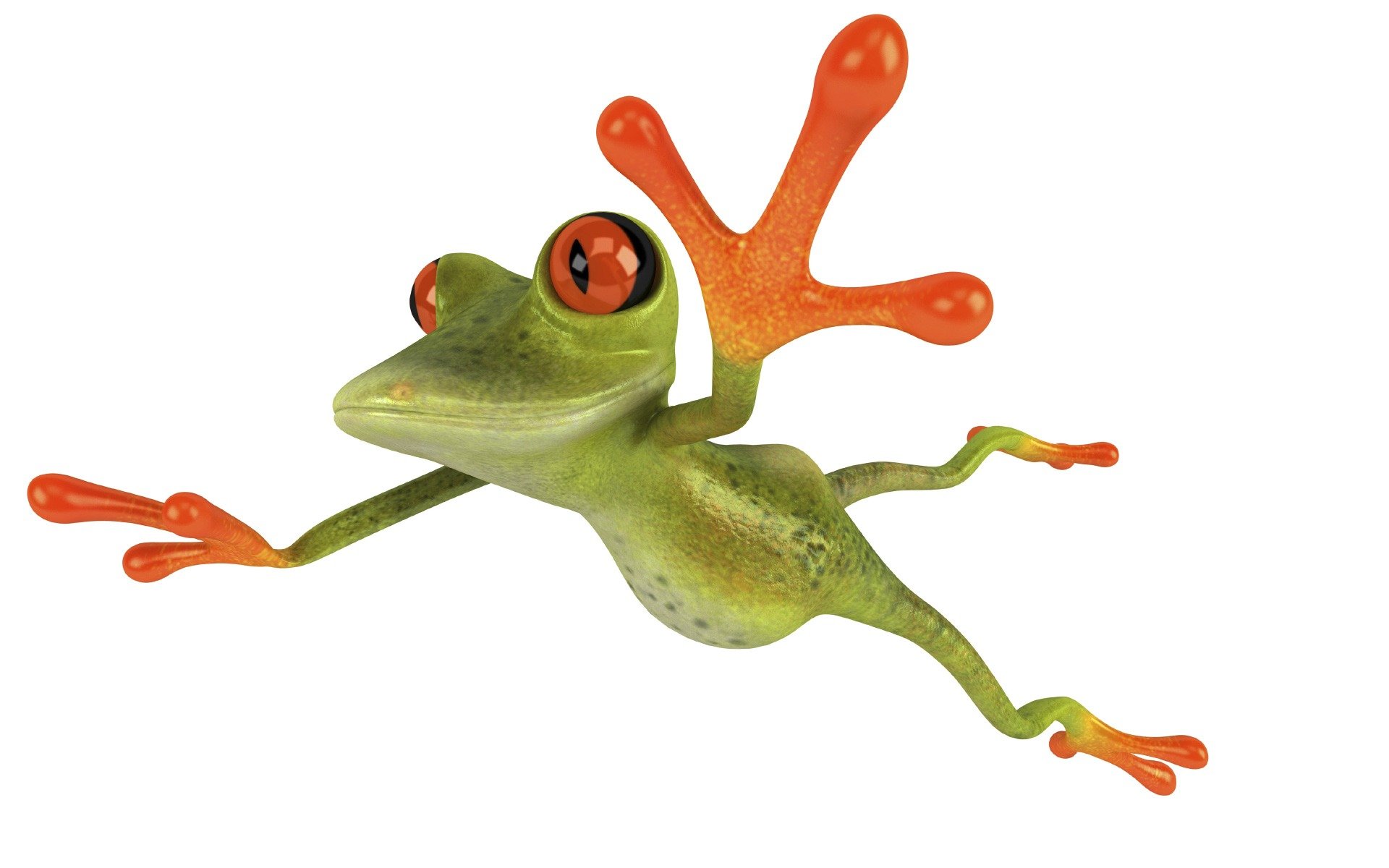 freier frosch 3d frosch grafik fliegen springen