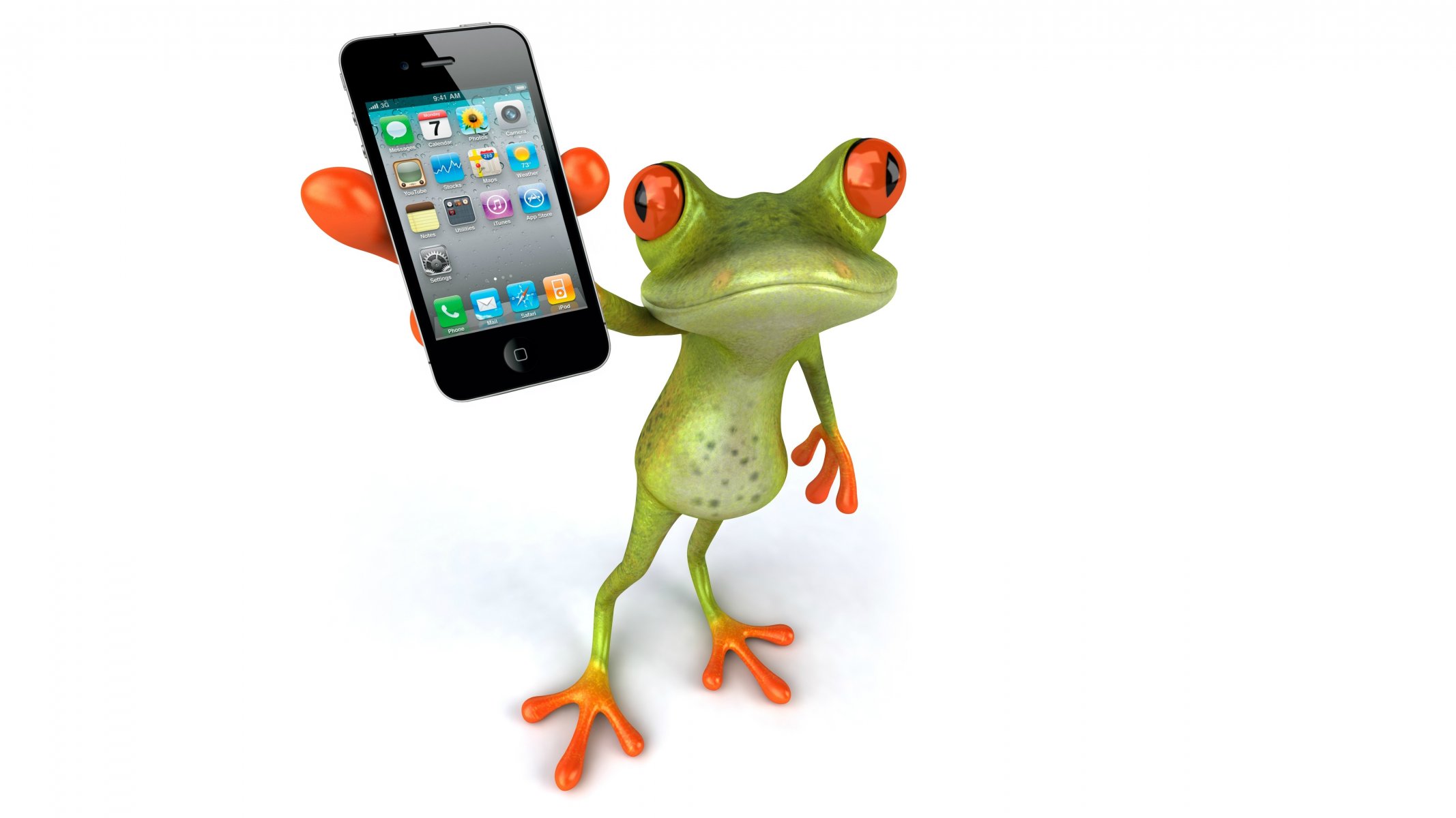 kostenloser frosch 3d frosch grafik telefon iphone 4