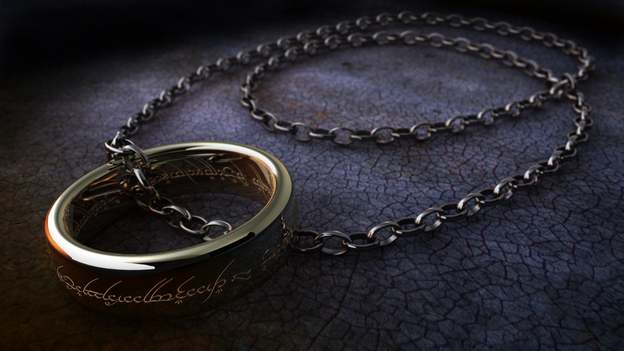 lord of the rings ring inscriptions chain surface