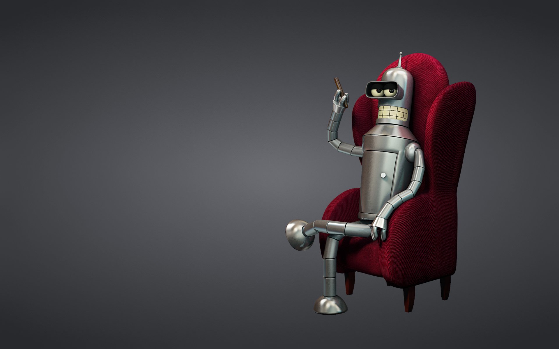 futurama sgibalschik bender rodriguez bender bending rodriguez robots chair cigar red