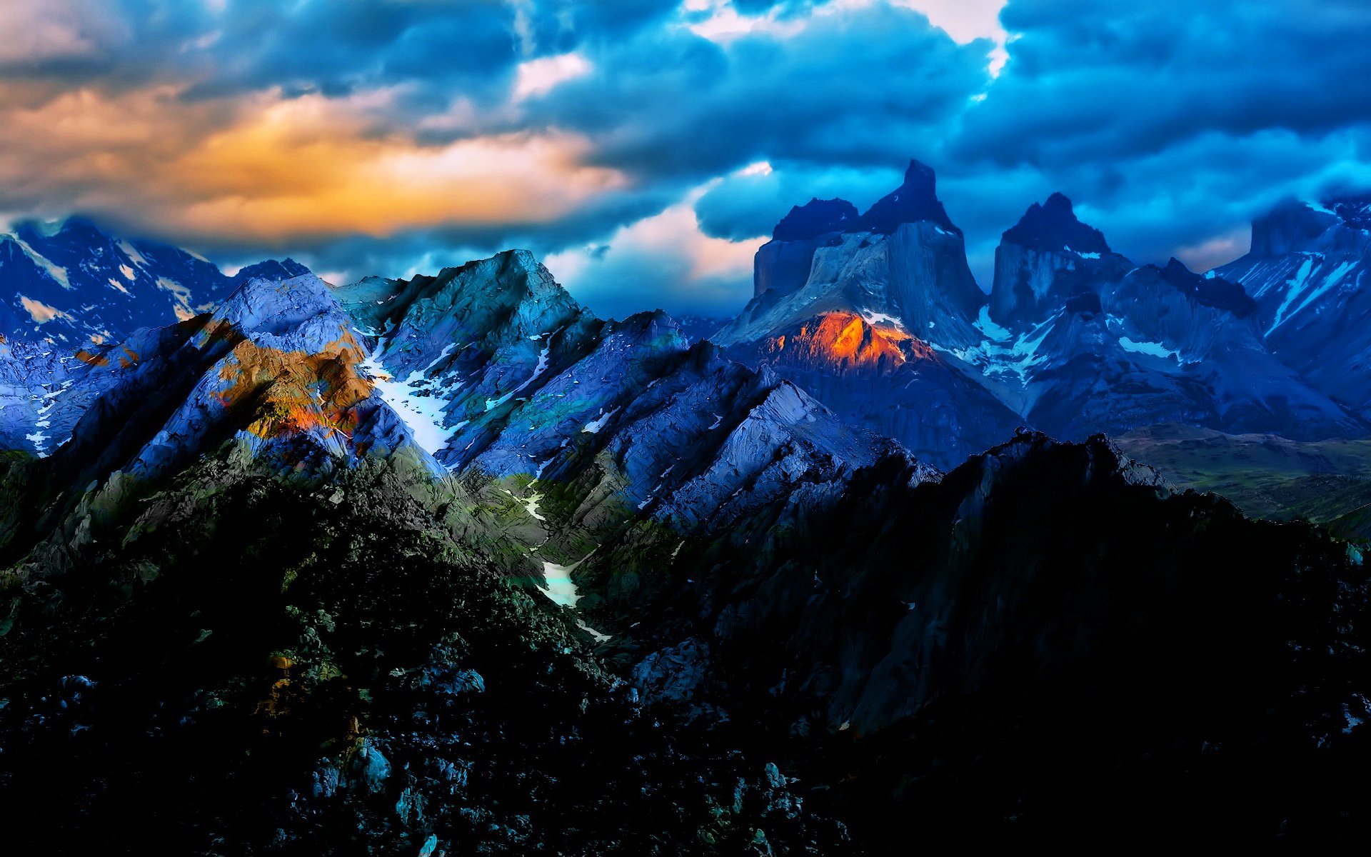 chile himmel wolken berge licht sonnenuntergang wolken landschaft natur