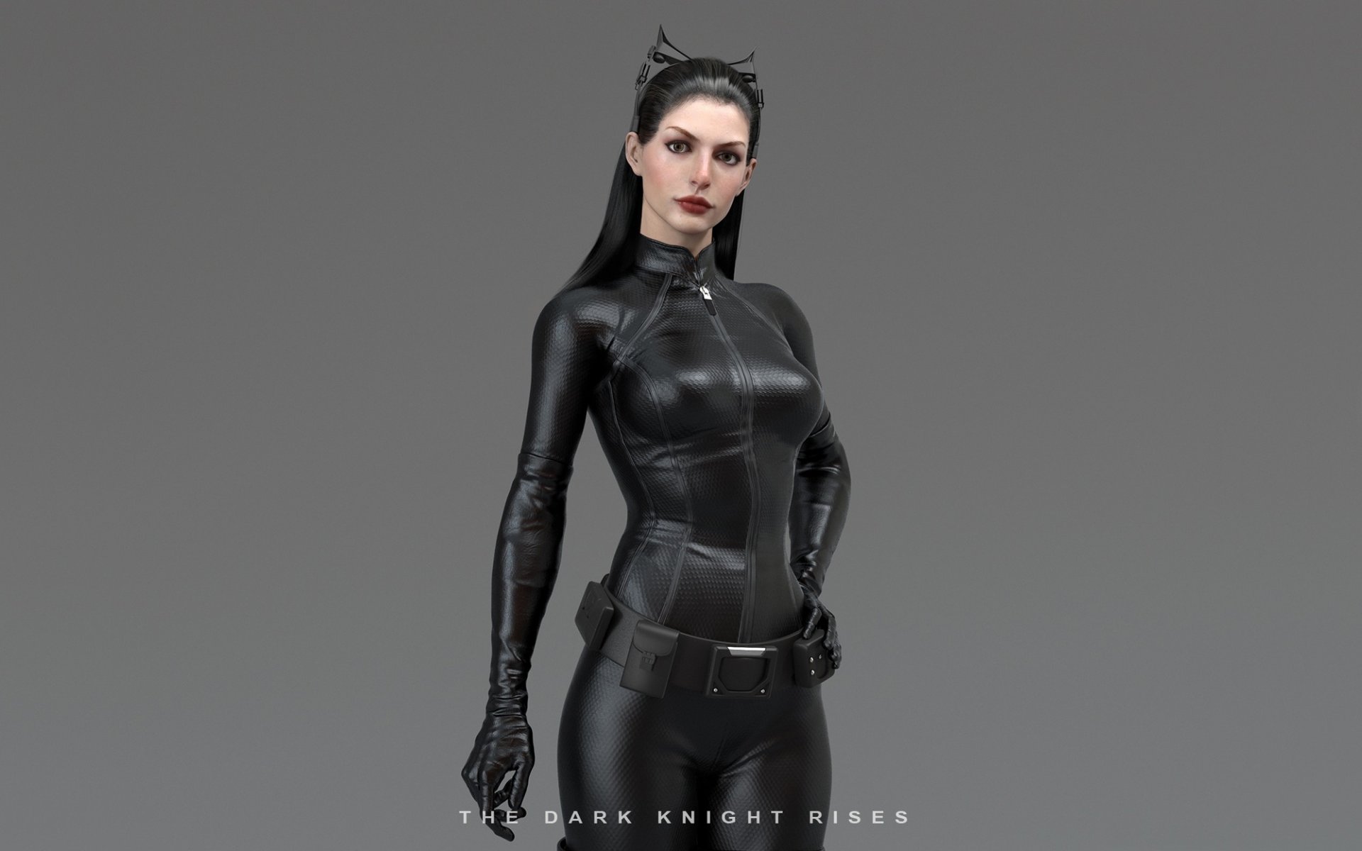 catwoman girl superhero suit ears simple background