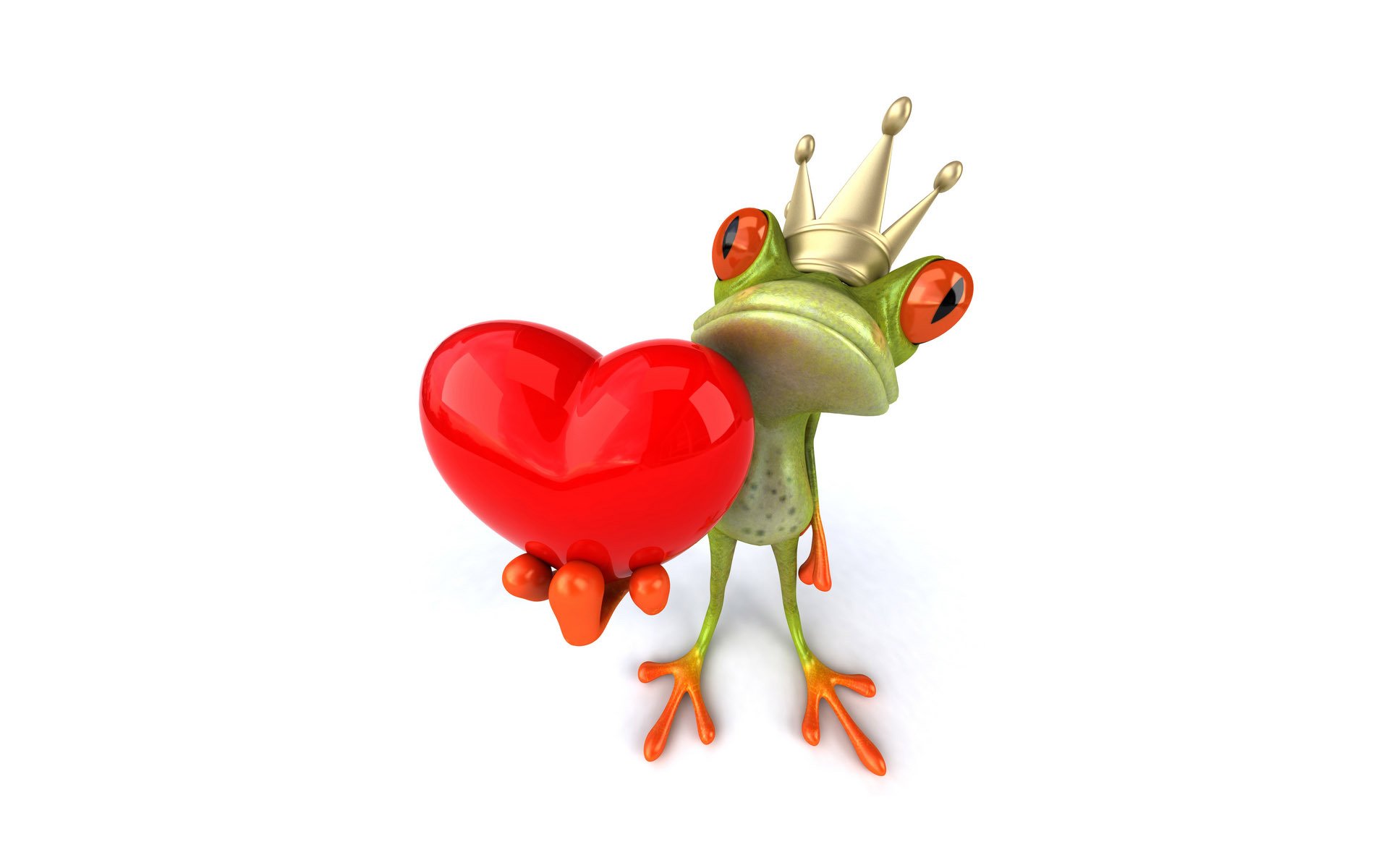 gratuit grenouille 3d la grenouille le graphique le cœur la couronne