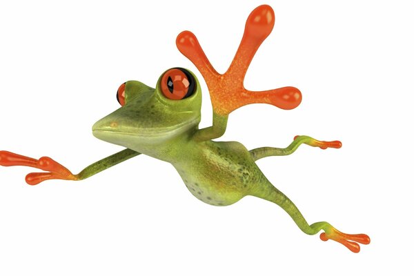 Le saut de la grenouille dans la 3 d image gratuit pour un fond d écran